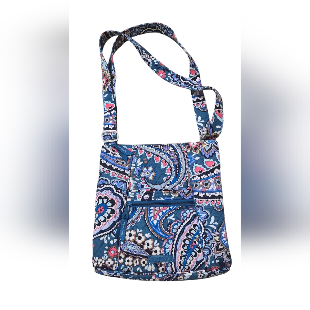 Blue Paisley Crossbody Bag